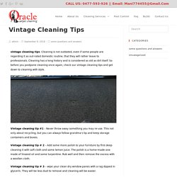 vintage cleaning tips