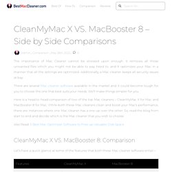 CleanMyMac X VS. MacBooster 8 - Side by Side Comparisons