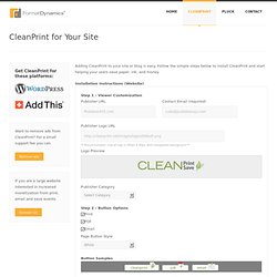 CleanPrint for Publishers