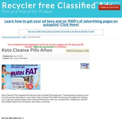Keto Cleanse Pills Afton - Recycler free Classified Ads