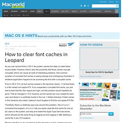 How to clear font caches in Leopard
