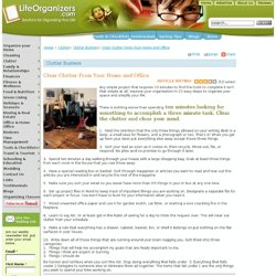 Clear Clutter From Your Home and Office | Clutter Busters | Clutter