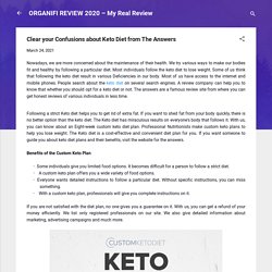 Clear your Confusions about Keto Diet from The Answers