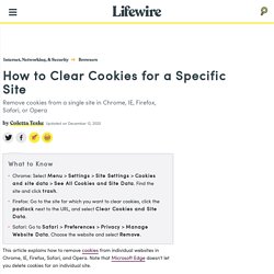 How to Clear Cookies for a Specific Site