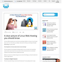 A clear picture of Linux Web Hosting you should know