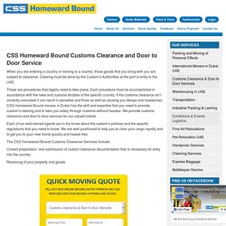 Customs Clearance Services in UAE