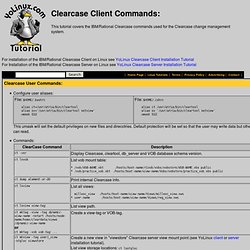 Clearcase Commands: