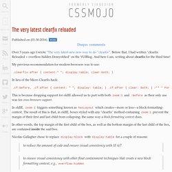 The very latest clearfix reloaded