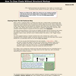 Clearing a float container without source markup