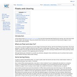 Floats and clearing - Web Education Community Group