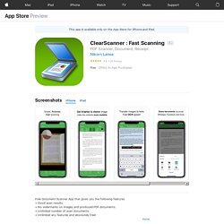 ‎ClearScanner : Fast Scanning on the App Store