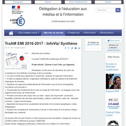 CLEMI-Créteil - TraAM EMI 2016-2017 : InfoViz/ Synthèse