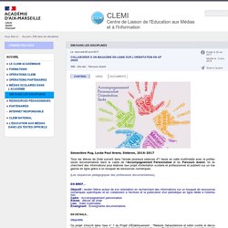 CLEMI, Aix - Marseille, EMI dans les disciplines