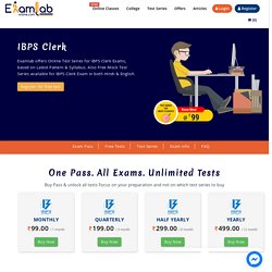 IBPS Clerk Test Series Online