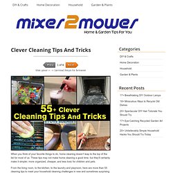 Clever Cleaning Tips And Tricks