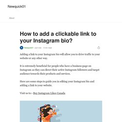 How to add a clickable link to your Instagram bio?