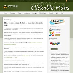 How to add your clickable map into Joomla