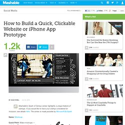 How to Build a Quick, Clickable Website or iPhone App Prototype