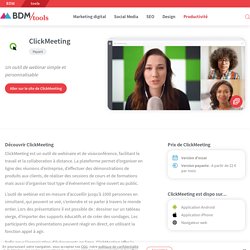 ClickMeeting : un outil de webinar simple et personnalisable - BDM/tools