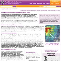 Clickstream Study Reveals Dynamic Web - fast web navigation in browser study heatmaps