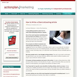 How to Write a Client-Attracting Article