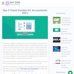 Client Portals for Accountants: Top 5 CRM Portals in 2021