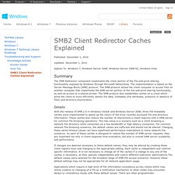SMB2 Client Redirector Caches Explained