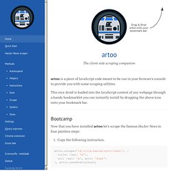 artoo · The client-side scraping companion.