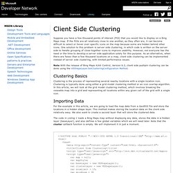Client Side Clustering