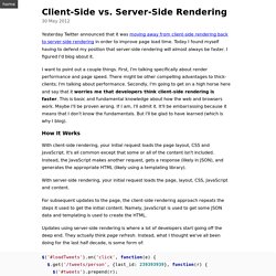 Client-Side vs. Server-Side Rendering