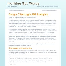Google ClientLogin PHP Examples