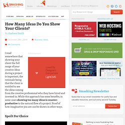 How Many Ideas Do You Show Your Clients? - Smashing Magazine
