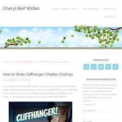 How to Write Cliffhanger Chapter Endings