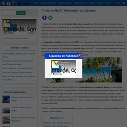 Clima de Haití. Temperaturas idóneas - Clima-de.com