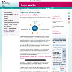 Agir pour le climat scolaire - Documentation