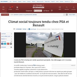 Climat social toujours tendu chez PSA et Renault