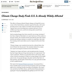 Climate Change Study Finds U.S. Is Already Widely Affected