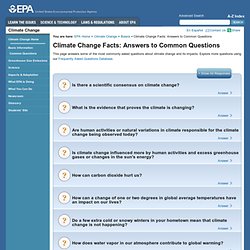Climate Change Facts: Answers to Common Questions