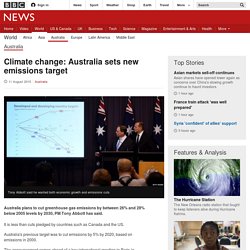 Climate change: Australia sets new emissions target