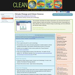 Climate Change and Citizen Science