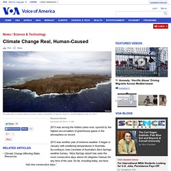 Climate Change Real, Human-Caused