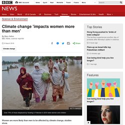 Climate change 'impacts women more than men'