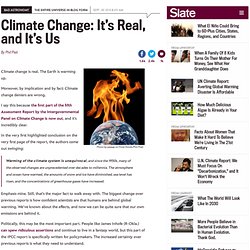 Climate Change: It’s Real, and It’s Us