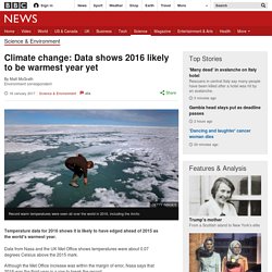 Climate change: Data shows 2016 likely to be warmest year yet