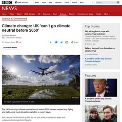 Climate change: UK 'can't go climate neutral before 2050'