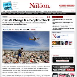 Climate Change Is a People’s Shock