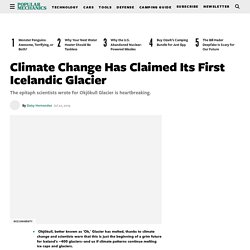 Climate Change Has Claimed Its First Icelandic Glacier