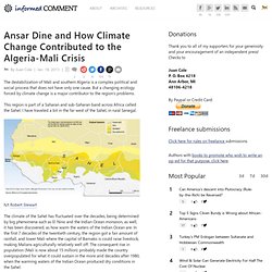 Changement climatique et dvlpt d'Ansar Dine