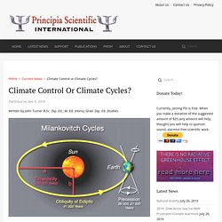 Climate Control or Climate Cycles?