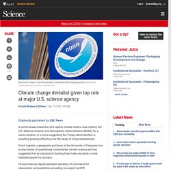 Climate change denialist given top role at major U.S. science agency